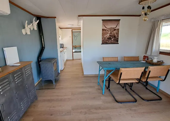 Chalet Waterlodge Met Waterfiets Op Monumentaal